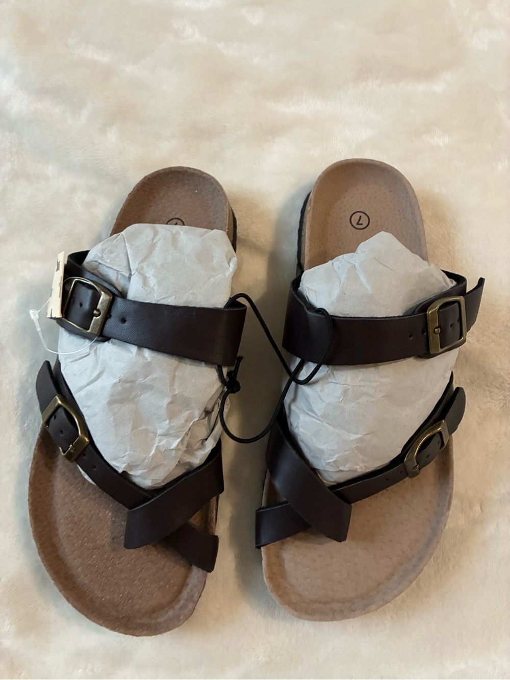 Bocca Women Adjustable Slide Sandals Black-new Summer Flip-Flops Ring Open Toe7M